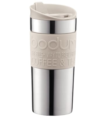 bodum Thermobecher "Travel Mug" in Creme/ Chrom - 350 ml