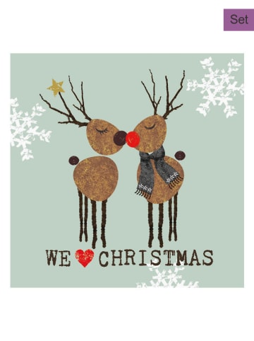 ppd Serwetki (40 szt.) "We love Christmas" w kolorze zielonym