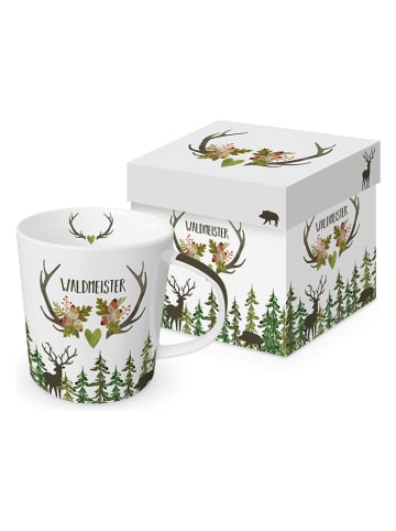 ppd Jumbotasse "Waldmeister" in Weiß/ Grün - 350 ml