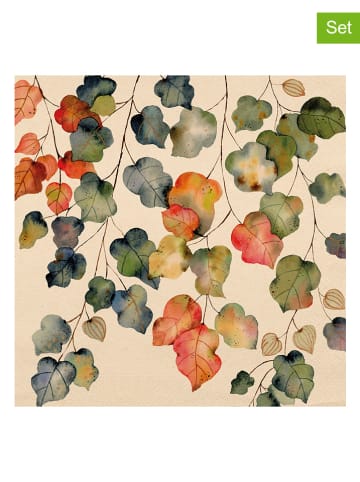 ppd 2-delige set: servetten "Bright Fall" oranje/groen - 2x 20 stuks