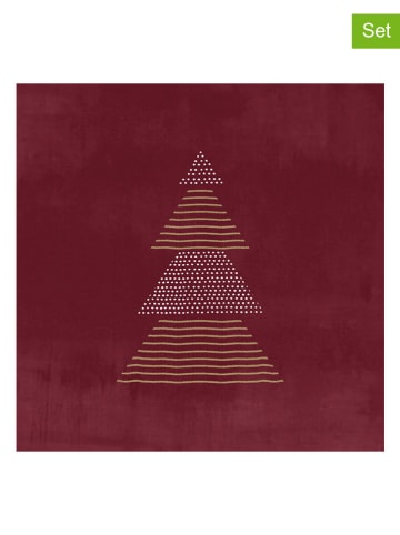 ppd 2-delige set: servetten "Pure Christmas" bordeaux - 2x 20 stuks