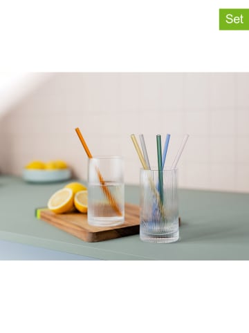 Remember 6er-Set: Strohhalme in Bunt - (H)21 x Ø 0,8 cm