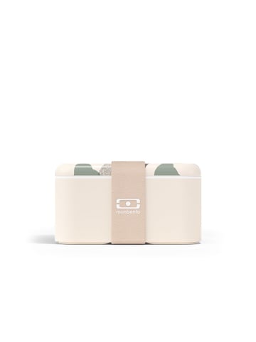 Monbento Pojemnik "Birds" w kolorze kremowo-zielonym na lunch - 1,7 l