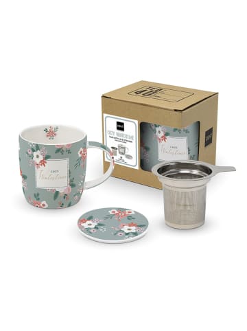 ppd Theekop "Merry Christmas Eucalyptus" mintgroen/lichtroze - 350 ml