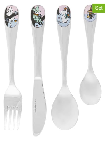 Moomin 4-delige kinderbestekset "Friends Forever" zilverkleurig