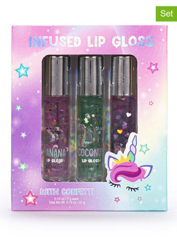 Tri-Coastal Design Błyszczyki (3 szt.) w kolorze zielono-fioletowym do ust - 6+