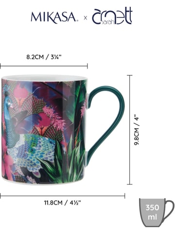 Mikasa Kop "Peacock" blauw/paars - 350 ml