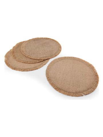 Mikasa 4-delige set: placemats beige - Ø 38 cm