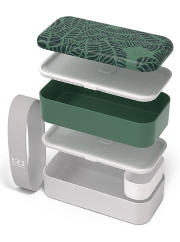 Monbento Pojemnik "Jungle" w kolorze zielono-szarym na lunch - 1 l