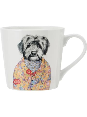 Mikasa Kubek "Cockapoo" w kolorze białym ze wzorem - 380 ml