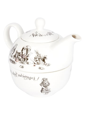 Mikasa 2tlg. Tee-Set ''Alice in Wonderland'' in Weiß/ Schwarz - 250 ml