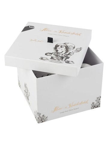 Mikasa Theepot "Alice in Wonderland" wit/zwart - 1,1 l