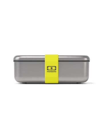Monbento 5-delige lunchset "The Journey" zilverkleurig/geel