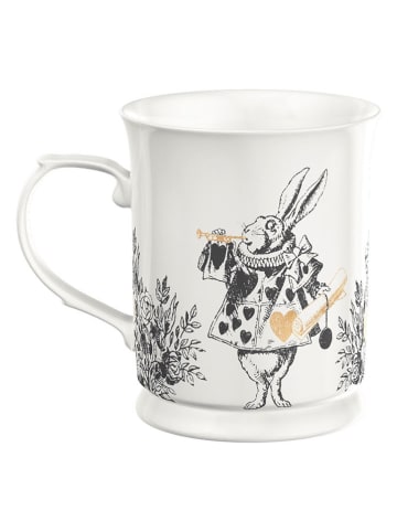 Mikasa Kubek jumbo "Alice In Wonderland" w kolorze biało-czarnym - 400 ml