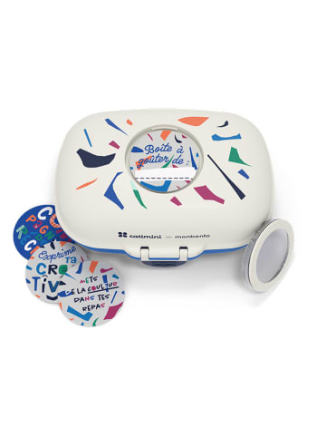 Monbento Pojemnik w kolorze biało-niebieskim na przekąski - 600 ml