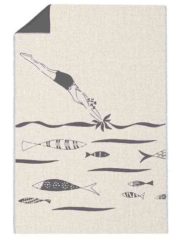 ppd Kuscheldecke "Atelier Plongeuse" in Creme - (L)200 x (B)140 cm