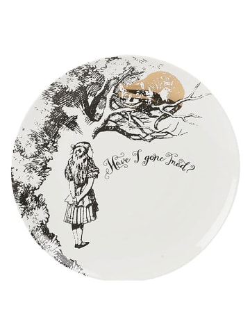 Mikasa 4-delige set: ontbijtborden "Alice in Wonderland" wit/zwart - Ø 20,5 cm