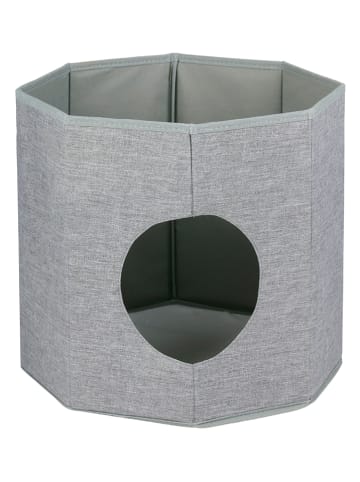 Edco Katzenhaus in Grau - (H)35 x Ø 33 cm
