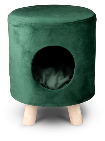 Edco Katzenhaus in Grün - (H)44 x Ø 35 cm