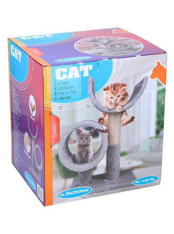 Edco Drapak w kolorze jasnoszaro-kremowym dla kota - 33 x 50 x 29 cm