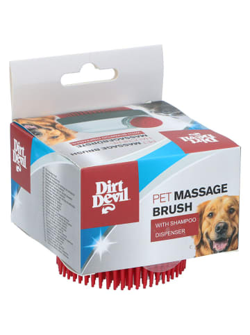 Edco Haustier-Massagebürste in Weiß/ Rot