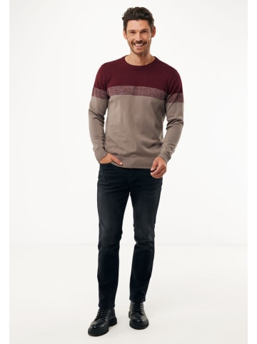 Mexx Pullover in Bordeaux/ Taupe