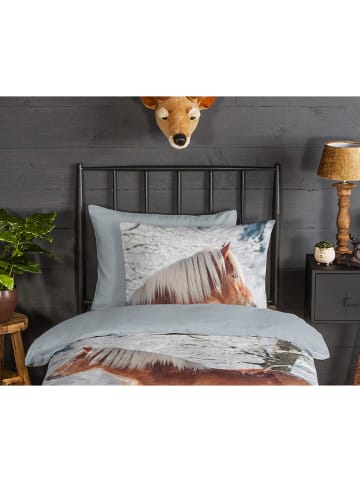 Good Morning Flanellen beddengoedset "Scarlet" lichtblauw