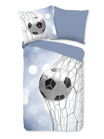 Good Morning Komplet pościeli flanelowej "Tijmen" w kolorze niebieskim