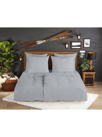 Good Morning Flanell-Bettwäsche-Set in Grau