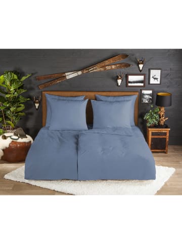 Good Morning Flanell-Bettwäsche-Set in Blau