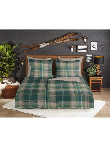 Good Morning Flanell-Bettwäsche-Set "Dirkje" in Grün