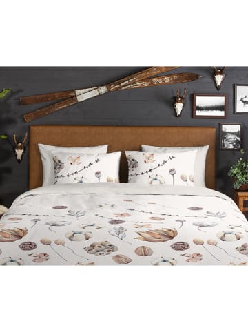 Good Morning Komplet pościeli flanelowej "Mirre" w kolorze kremowo-beżowym