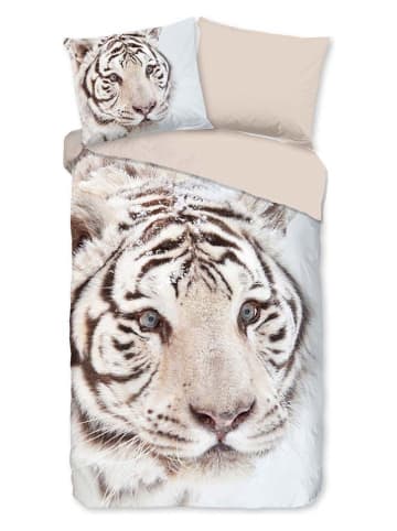 Good Morning Flanell-Bettwäsche-Set "Thor" in Weiß/ Creme