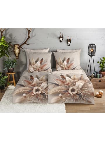 Good Morning Flanell-Bettwäsche-Set "Barro" in Beige