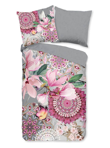 Hip Flanellen beddengoedset "Inaya" roze/meerkleurig