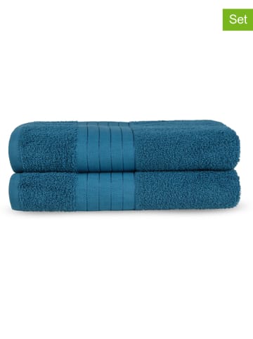 Pure Ręczniki prysznicowe (2 szt.) w kolorze morskim