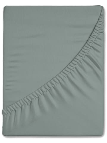 Good Morning Flanell-Spannbettlaken "Good Morning" in Grün