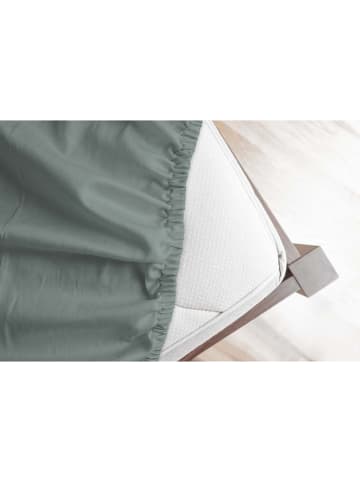 Good Morning Flanellen hoeslaken "Good Morning" groen