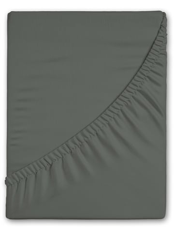 Good Morning Flanell-Spannbettlaken "Uni" in Oliv