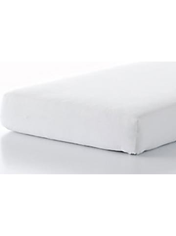 Good Morning Molton-Spannbettlaken in Weiß