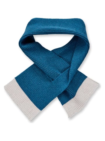 Sense Organics Szal dzianinowy "Frana" w kolorze morskim