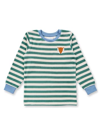 Sense Organics Pyjama "Long John" in Grün/ Blau