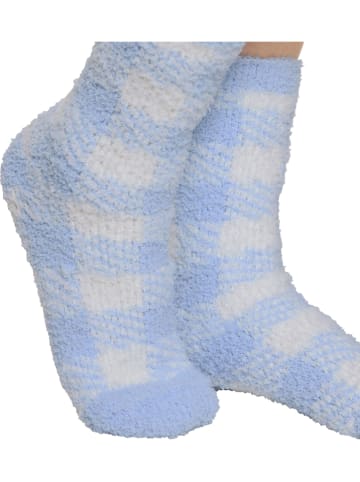 Triumph 2-delige set: sokken lichtblauw/wit