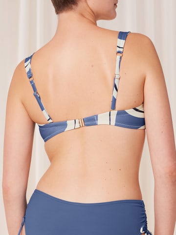 Triumph Biustonosz bikini w kolorze niebiesko-białym