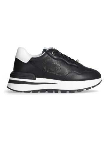 Liu Jo Leder-Sneakers in Schwarz/ Weiß