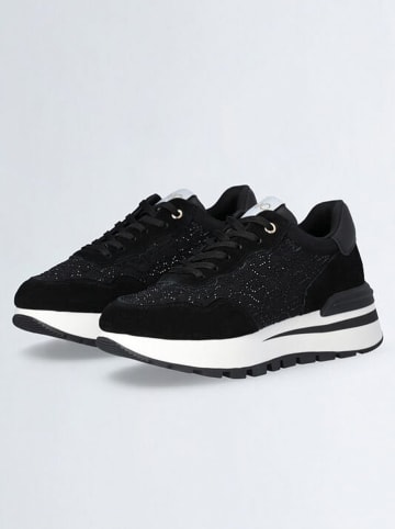 Liu Jo Skórzane sneakersy w kolorze czarnym