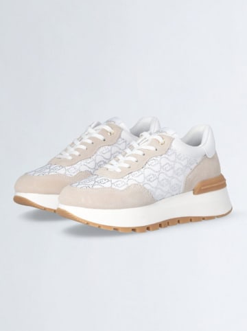 Liu Jo Leder-Sneakers "Amazing" in Beige/ Weiß