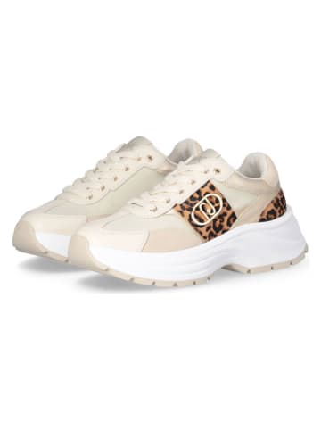 Liu Jo Sneakers in Creme/ Hellbraun/ Gold