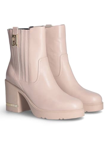 Liu Jo Leder-Stiefeletten in Rosa