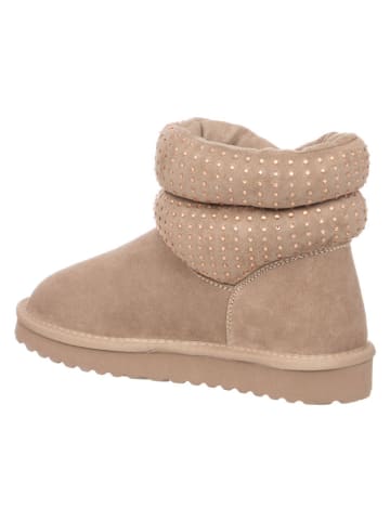 Liu Jo Leren boots taupe